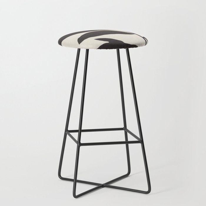 Linocut Branch #3 / Black & White Stool Gallery Image 1