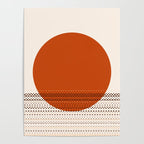 Desert Sunset - Abstract Minimalism in Burnt Orange Poster Gallery Image 4