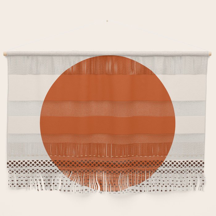 Desert Sunset - Abstract Minimalism in Burnt Orange Wall Hanging Gallery Image 1