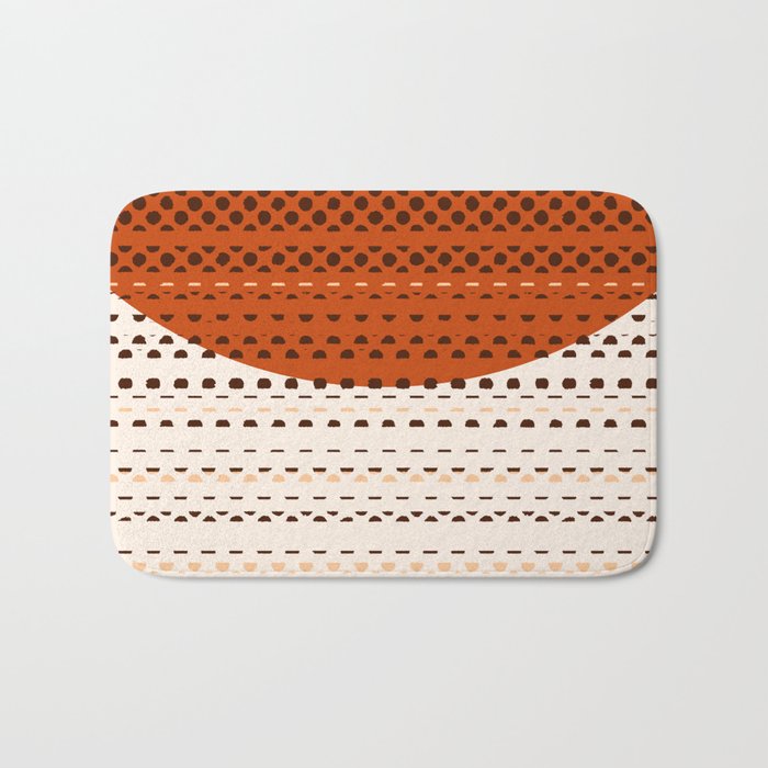 Desert Sunset - Abstract Minimalism in Burnt Orange Bath Mat Gallery Image 1