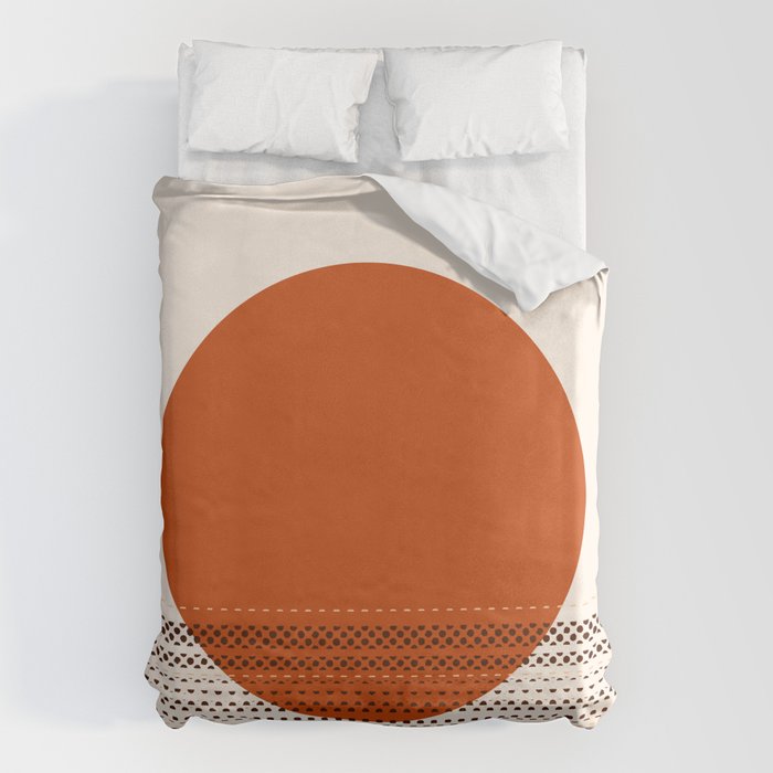 Desert Sunset - Abstract Minimalism in Burnt Orange Duvet Cover Gallery Image 1