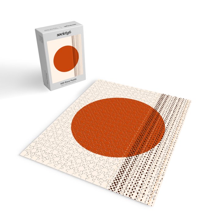 Desert Sunset - Abstract Minimalism in Burnt Orange Jigsaw Puzzle Gallery Image 2