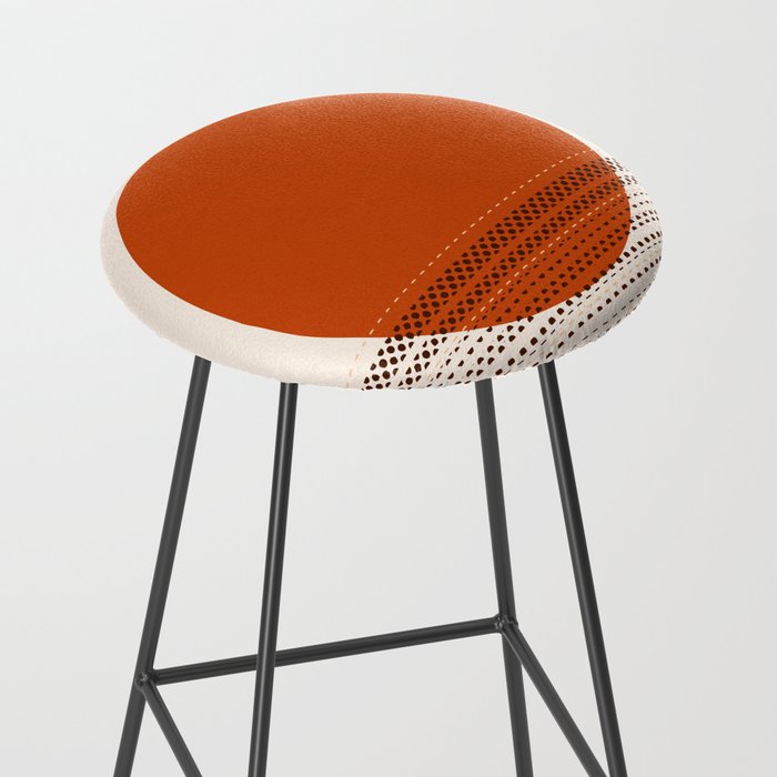 Desert Sunset - Abstract Minimalism in Burnt Orange Stool Gallery Image 2