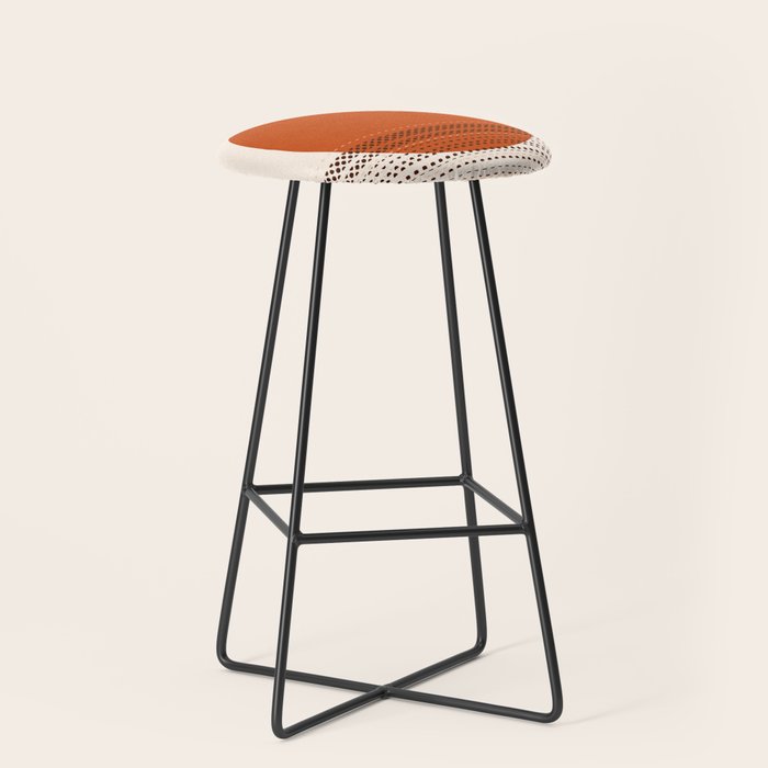 Desert Sunset - Abstract Minimalism in Burnt Orange Stool Gallery Image 1