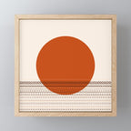 Desert Sunset - Abstract Minimalism in Burnt Orange Mini Art Print Gallery Image 1