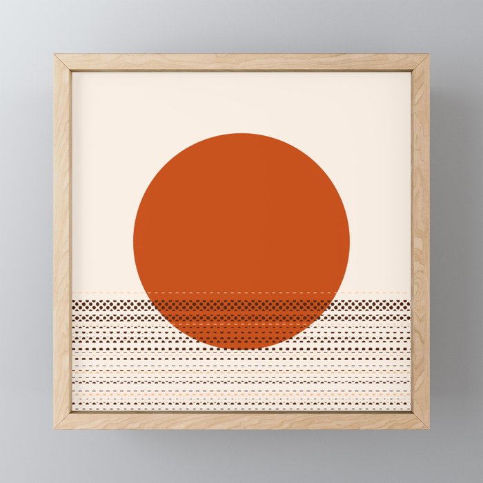 Desert Sunset - Abstract Minimalism in Burnt Orange Mini Art Print Gallery Image 1