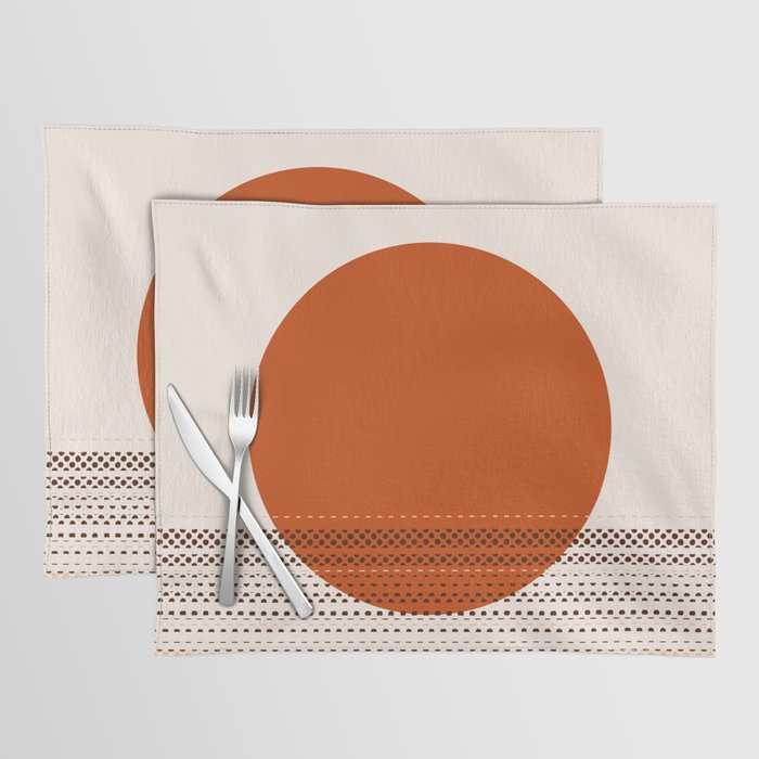 Desert Sunset - Abstract Minimalism in Burnt Orange Placemat Gallery Image 1
