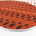 Desert Sunset - Abstract Minimalism in Burnt Orange Bath Mat Gallery Image 3