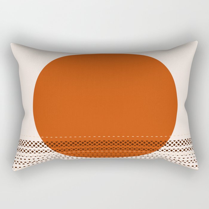 Desert Sunset - Abstract Minimalism in Burnt Orange Rectangular Pillow Gallery Image 1
