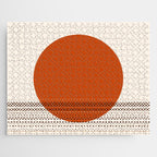Desert Sunset - Abstract Minimalism in Burnt Orange Jigsaw Puzzle Gallery Image 1