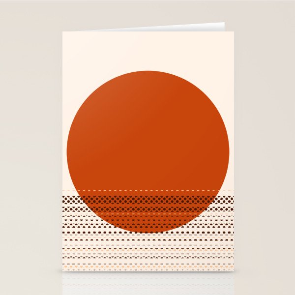 Desert Sunset - Abstract Minimalism in Burnt Orange Stationery Card Gallery Image 2