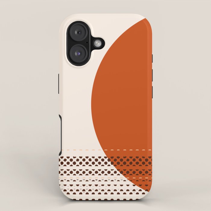 Desert Sunset - Abstract Minimalism in Burnt Orange iPhone Case Gallery Image 1