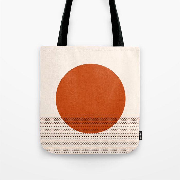 Desert Sunset - Abstract Minimalism in Burnt Orange Tote Bag Gallery Image 1