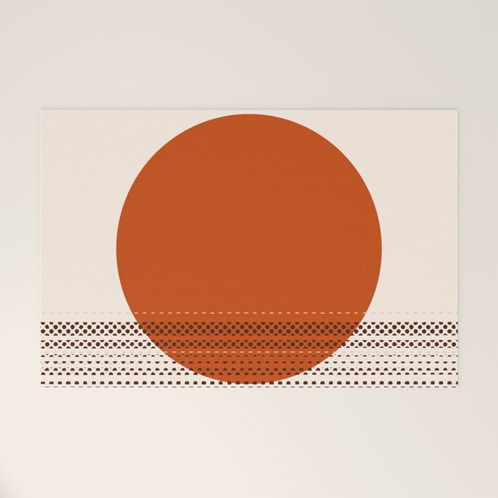 Desert Sunset - Abstract Minimalism in Burnt Orange Welcome Mat Gallery Image 1