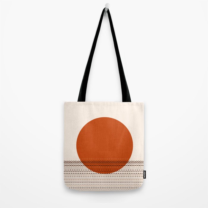 Desert Sunset - Abstract Minimalism in Burnt Orange Tote Bag Gallery Image 2