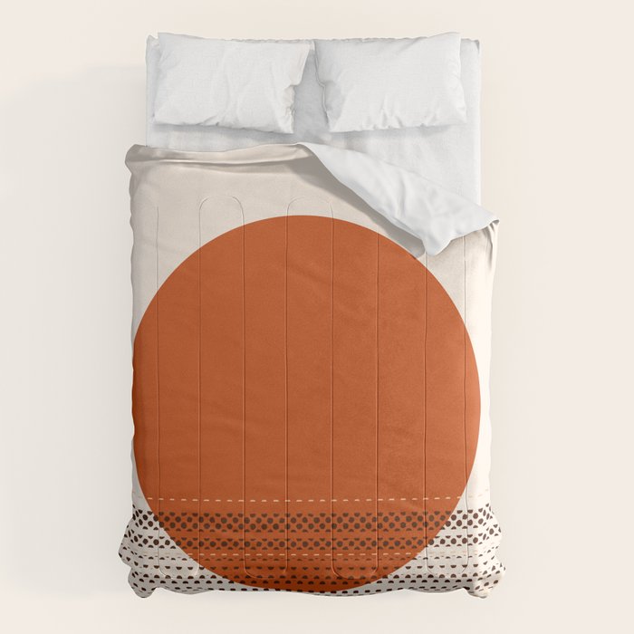 Desert Sunset - Abstract Minimalism in Burnt Orange Comforter Gallery Image 6