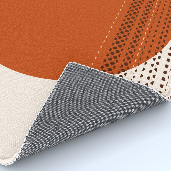 Desert Sunset - Abstract Minimalism in Burnt Orange Rug Gallery Image 4
