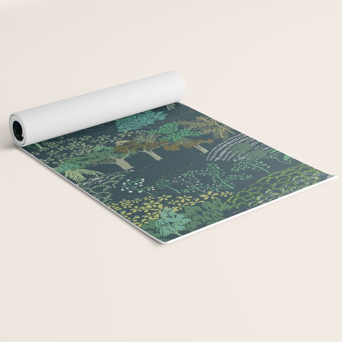 Italian landscape dark green Yoga Mat Gallery Image 2