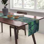 Italian landscape dark green Table Runner Gallery Image 2