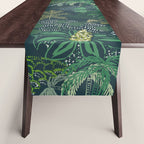 Italian landscape dark green Table Runner Gallery Image 1