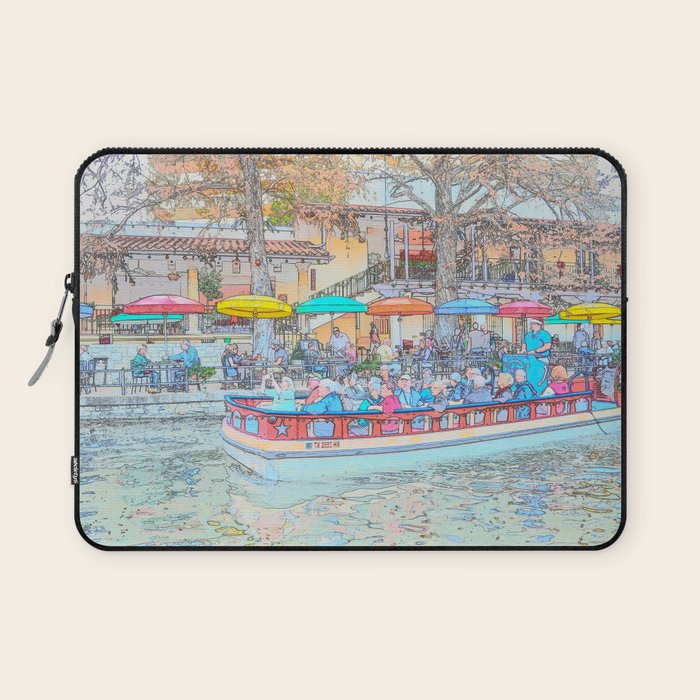 Ride Down The River - San Antonio, Texas Laptop Sleeve Gallery Image 1