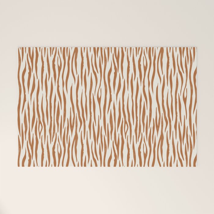 Tiger Stripes In Neutral Welcome Mat Gallery Image 1