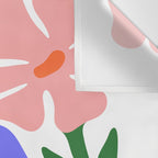 Abstract colorful flower bird nature art Wall Tapestry Gallery Image 3