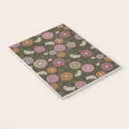 Mums and Vines Floral Mauve Olive and Rust Notebook Gallery Image 3