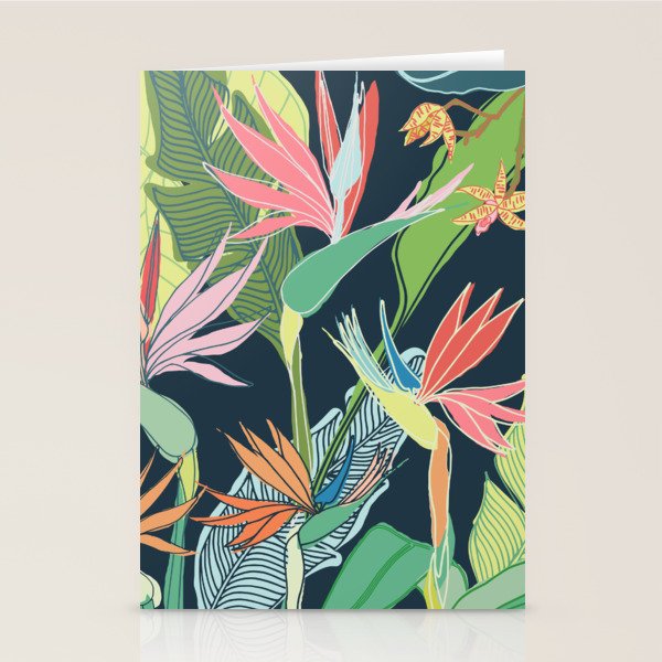 Tropical Bird of Paradise Stationery Card Gallery Image 1