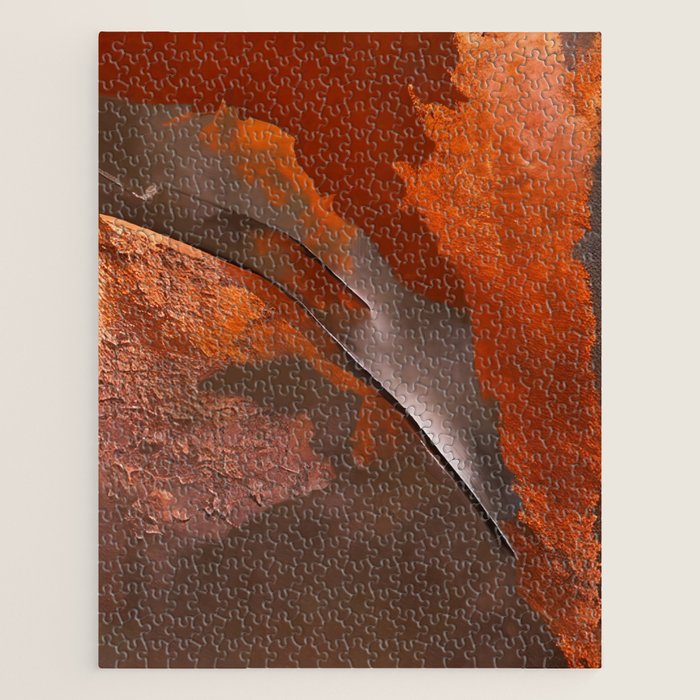 Rust and Metal Japandi Art Jigsaw Puzzle Gallery Image 1