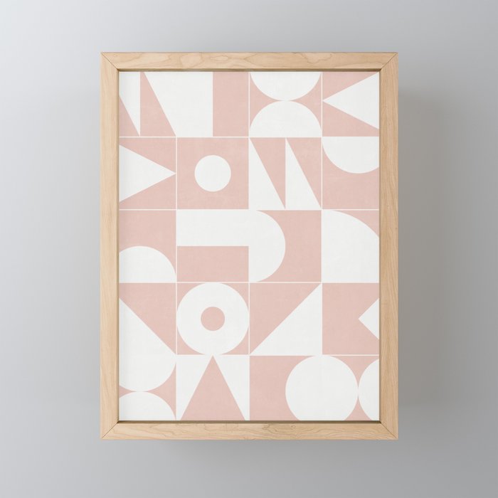 My Favorite Geometric Patterns No.11 - Pale Pink Mini Art Print Gallery Image 1