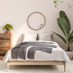 Don't Go Mid Century Modern Minimalist Black Ink Painting Funky Tribal Art Comforter Gallery Image 3