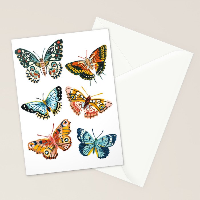 Woodland Butterfly Print Stationery Card Gallery Image 2