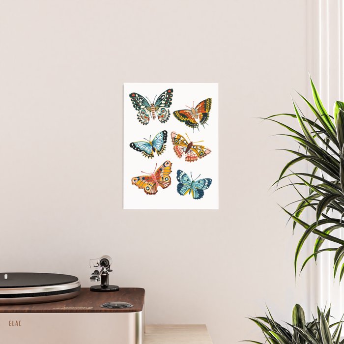 Woodland Butterfly Print Poster Gallery Image 2