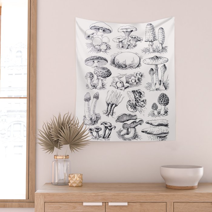 Mushroom Collection Wall Tapestry Gallery Image 2