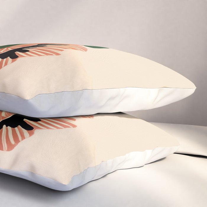 Modern Wild Poppies Pillow Sham Gallery Image 3