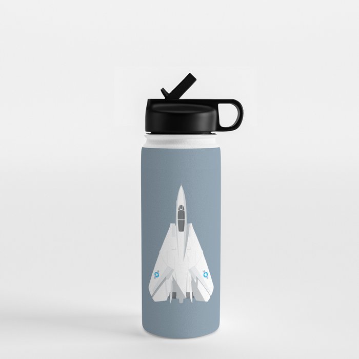 F-14 Tomcat Jet Aircraft - Slate Water Bottle Gallery Image 1