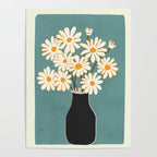 White Daisy Bouquet in Vase No. 1 Poster Gallery Image 4