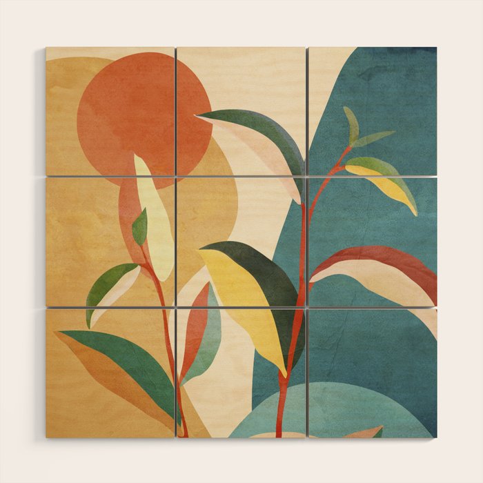 Colorful Branching Out 16 Wood Wall Art Gallery Image 1