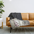 Vintage Baseball Art Throw Blanket Gallery Image 1