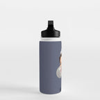 Queen Elizabeth in blue satin blowing a bubble gum Water Bottle Gallery Image 3