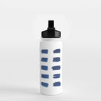 Indigo Abstract Brush Strokes | No. 6 Water Bottle Gallery Image 2