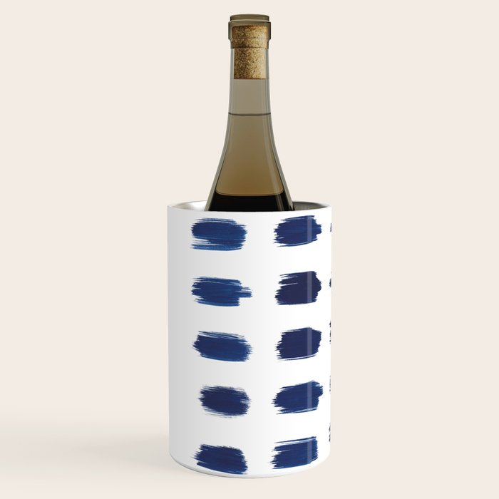 Indigo Abstract Brush Strokes | No. 6 Wine Chiller Gallery Image 2
