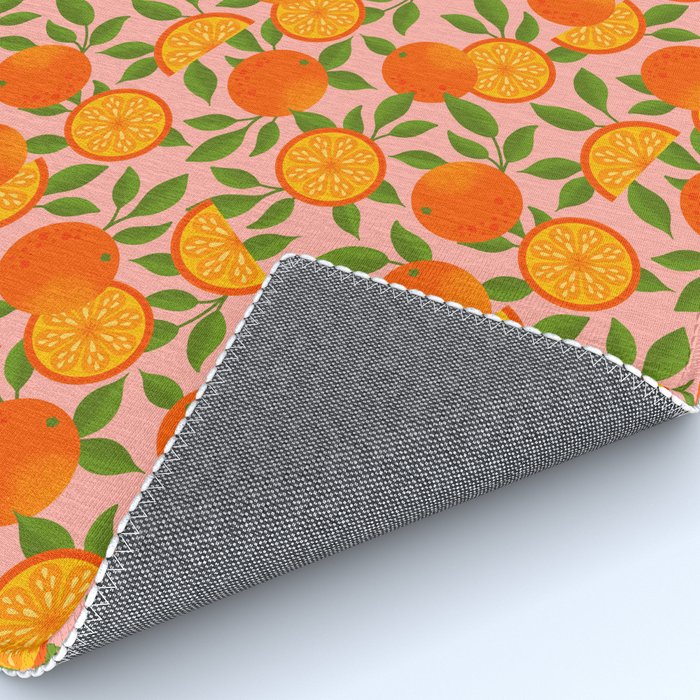 Orange Pattern on Pink Rug Gallery Image 4