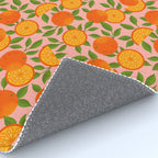 Orange Pattern on Pink Rug Gallery Image 4