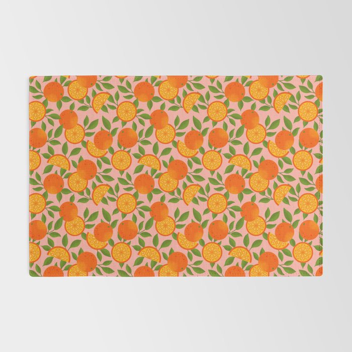 Orange Pattern on Pink Rug Gallery Image 2
