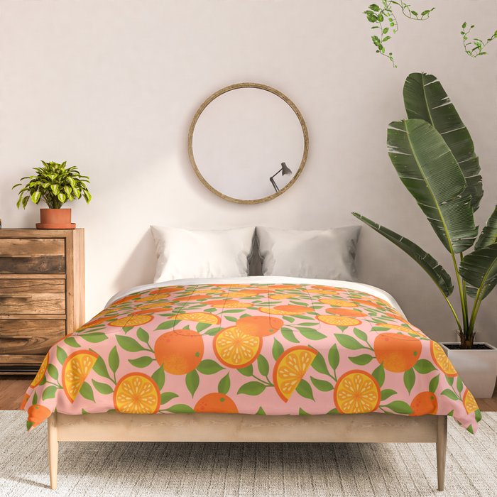 Orange Pattern on Pink Comforter Gallery Image 3
