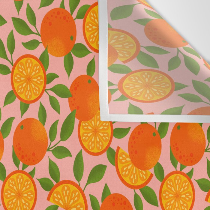 Orange Pattern on Pink Wall Tapestry Gallery Image 3