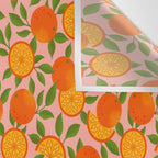 Orange Pattern on Pink Wall Tapestry Gallery Image 3