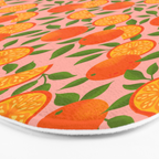 Orange Pattern on Pink Bath Mat Gallery Image 3